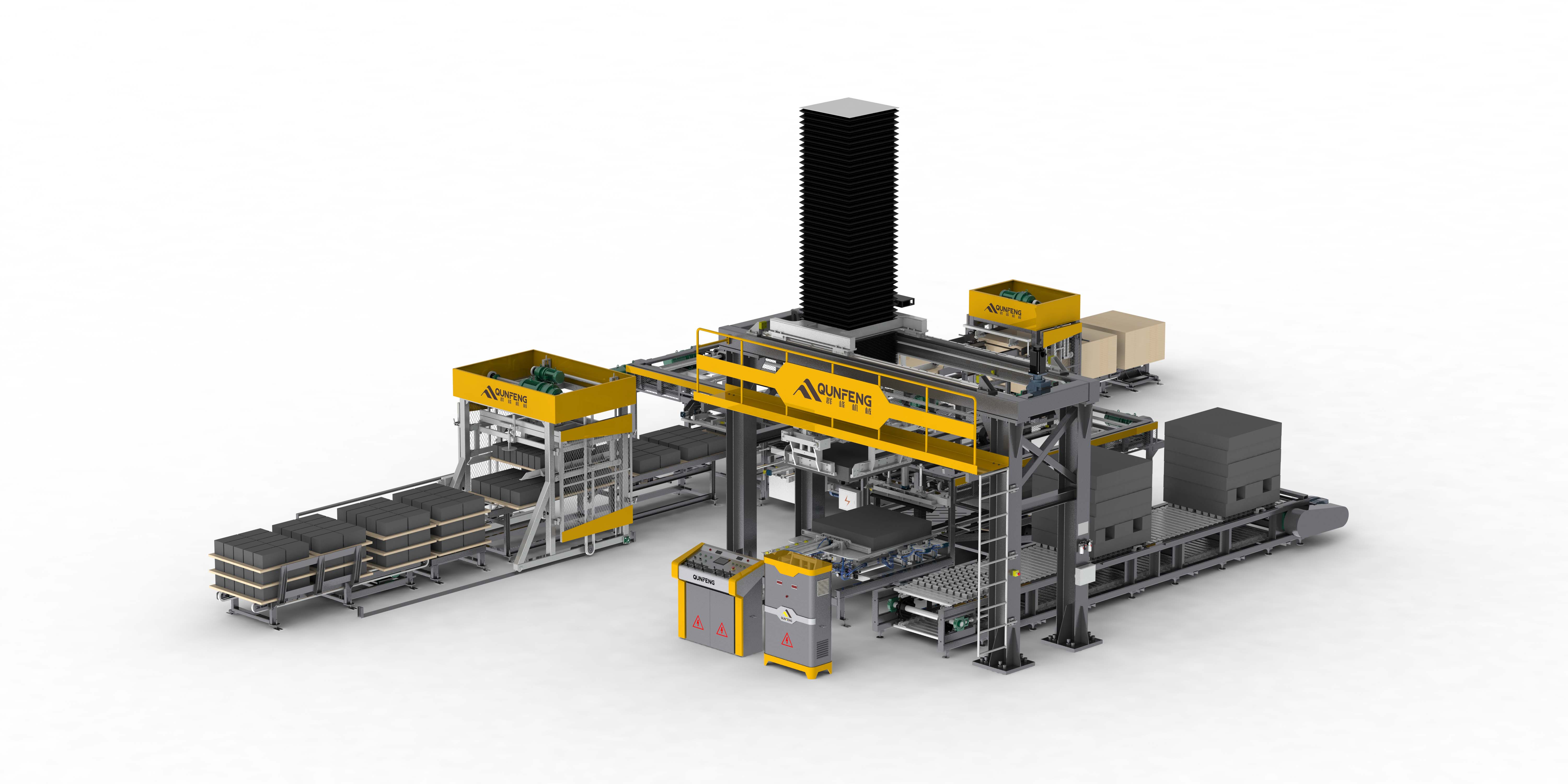 QMD1200G Sistema de paletizado de posici&oacute;n alta para bloques de hormig&oacute;n