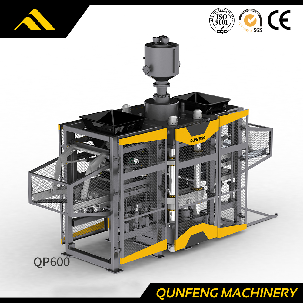 Máquina de ladrillos de prensa hidráulica totalmente automática QP600