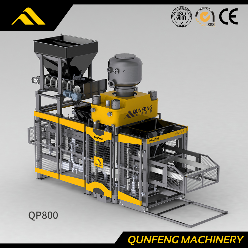 Máquina automática de bloques de prensa hidráulica QP800