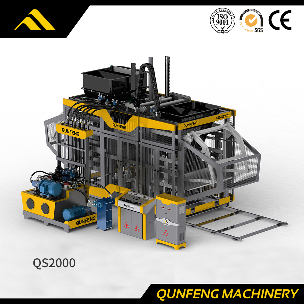 Máquina de bloques de hormigón completamente automática serie supersónica (QS2000)
