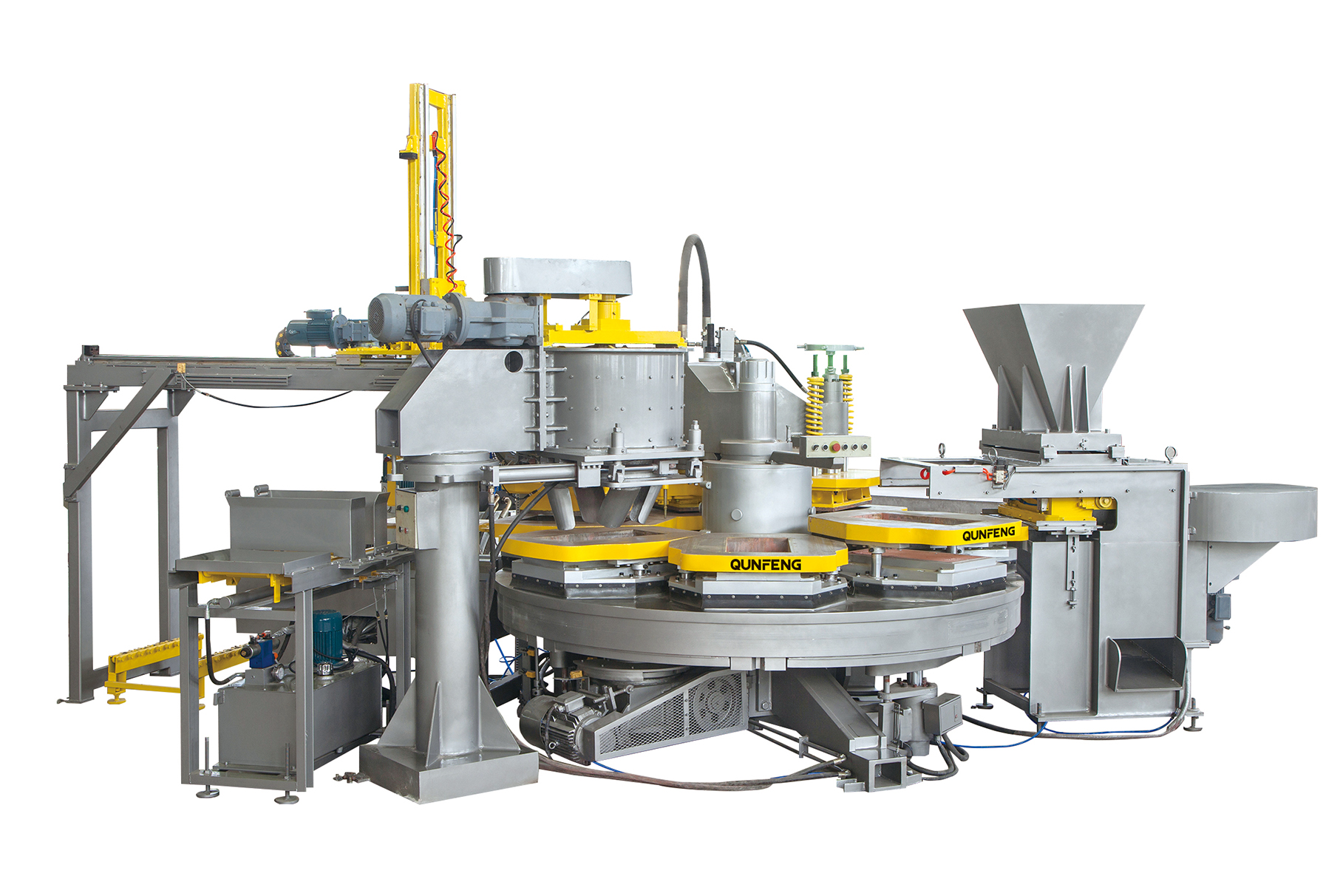 M&aacute;quina para baldosas de terrazo de tipo giratorio QPR600-6 (Prensa h&uacute;meda herm&eacute;tica)